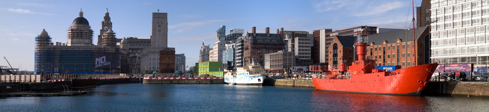 Pier head and Canning Dock, Liverpool Merseyside.