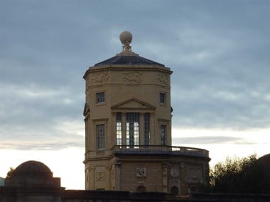 Octagonal tower.