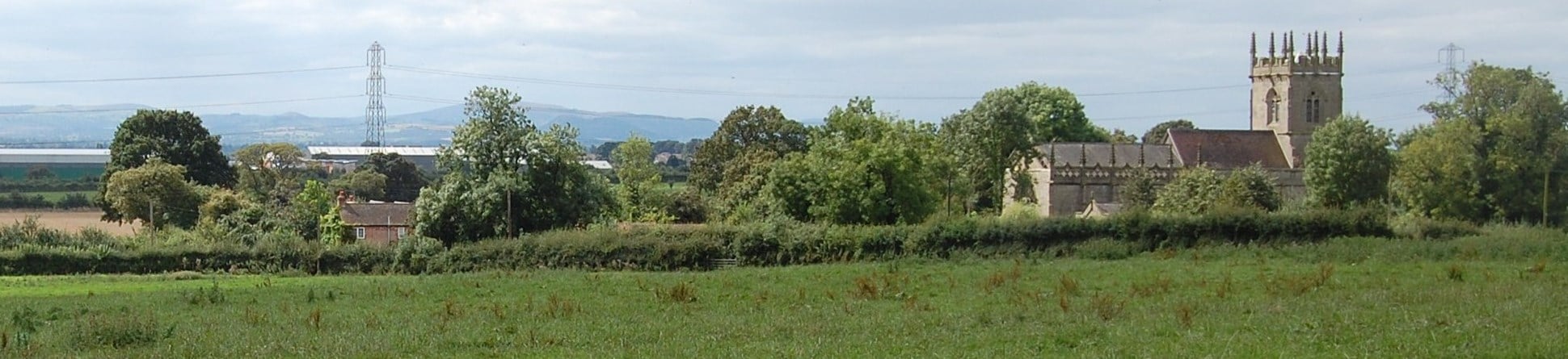 Shrewsbury battlefield from the visitor centre, Shropshire